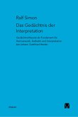 Das Gedächtnis der Interpretation (eBook, PDF)