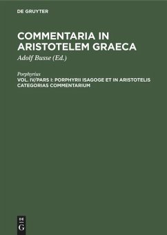 Porphyrii Isagoge et in Aristotelis Categorias commentarium - Porphyrius