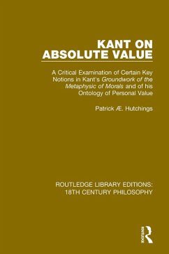 Kant on Absolute Value (eBook, PDF) - Hutchings, Patrick Æ.