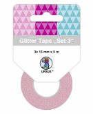 URSUS Glitter Tape 3er-Set, 15 mm x 5 m