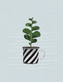 Plant it - Love it! Großes Notizheft - Motiv Tasse mit Pflanze - Punkteraster