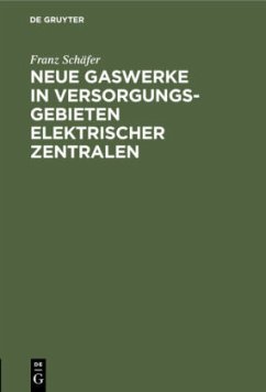 Neue Gaswerke in Versorgungsgebieten elektrischer Zentralen - Schäfer, Franz