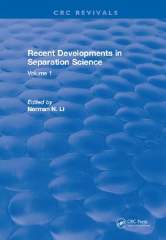 Recent Developments in Separation Science (eBook, PDF) - Li. N N, Po