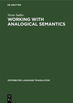 Working with Analogical Semantics (eBook, PDF) - Sadler, Victor