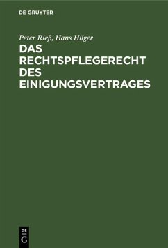 Cover Das Rechtspflegerecht des Einigungsvertrages (eBook, PDF)