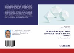 Numerical study of MHD convective flows in square cavities