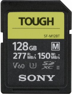 Sony SDXC M Tough series 128GB UHS-II Class 10 U3 V60