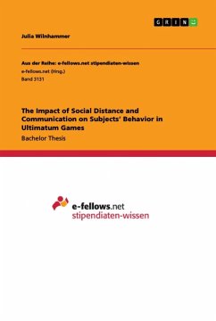The Impact of Social Distance and Communication on Subjects¿ Behavior in Ultimatum Games