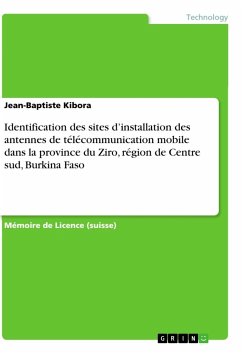 Identification des sites d¿installation des antennes de télécommunication mobile dans la province du Ziro, région de Centre sud, Burkina Faso