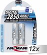 12x2 Ansmann NiMH Akku 2850 Mignon AA... - Bild 1