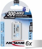 1x6 Ansmann maxE NiMH Akku 300 9V-Block 270 mAh 5035453 1x6 Ansmann maxE NiMH Akku 300 9V-Block 270 mAh 5035453