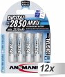 12x4 Ansmann NiMH Akku 2850 Mignon AA... - Bild 1