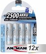 12x4 Ansmann maxE NiMH Akku 2500 Mignon... - Bild 1