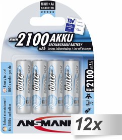 12x4 Ansmann maxE NiMH Akku Mignon AA 2100 mAh 5035052