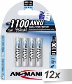 12x4 Ansmann NiMH Akku 1100 Micro AAA 1050 mAh