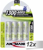 12x4 Ansmann maxE NiMH Akku Mignon AA 1300 mAh
