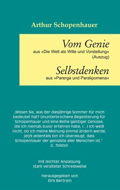 Vom Genie Selbstdenken (eBook, ePUB) - Schopenhauer, Arthur
