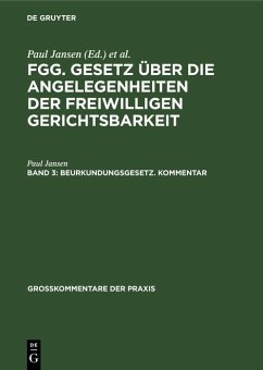 Beurkundungsgesetz. Kommentar (eBook, PDF) - Jansen, Paul