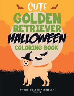 Cute Golden Retriever Halloween Coloring Book - Circle, The Golden Retriever