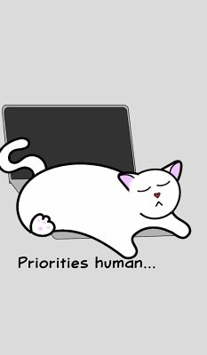 Catlover's Notebook - Blank Lined Pages - Priorities Human - Mantablast