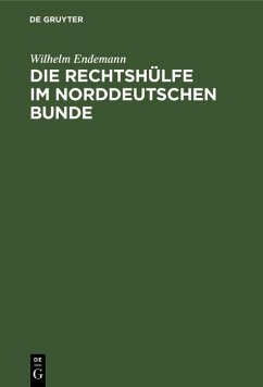 Cover Die Rechtshülfe im Norddeutschen Bunde (eBook, PDF)