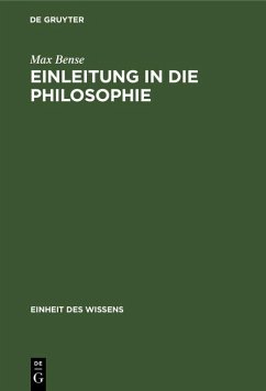 Einleitung in die Philosophie (eBook, PDF) - Bense, Max