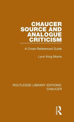 Cover Chaucer Source and Analogue Criticism