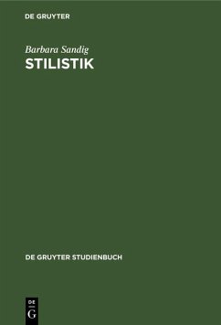 Stilistik (eBook, PDF) - Sandig, Barbara