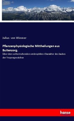 Cover Pflanzenphysiologische Mittheilungen aus Buitenzorg.