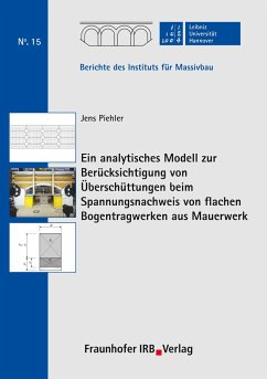 Ein analytisches Modell zur Berücksichtigung von Überschüttungen beim Spannungsnachweis von flachen Bogentragwerken aus Mauerwerk. - Piehler, Jens