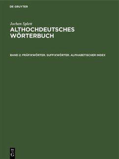 Präfixwörter. Suffixwörter. Alphabetischer Index (eBook, PDF) - Splett, Jochen