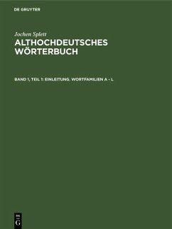 Einleitung. Wortfamilien A - L (eBook, PDF) - Splett, Jochen
