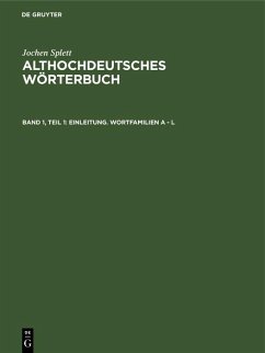 Cover Einleitung. Wortfamilien A - L (eBook, PDF)
