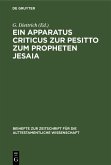 Ein Apparatus criticus zur Pesitto zum Propheten Jesaia (eBook, PDF)
