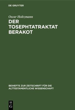 Cover Der Tosephtatraktat Berakot (eBook, PDF)