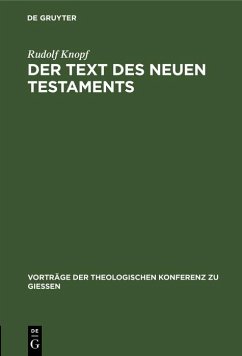 Cover Der Text des Neuen Testaments (eBook, PDF)
