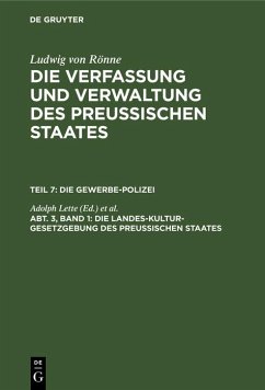 Die Landes-Kultur-Gesetzgebung des Preußischen Staates (eBook, PDF)