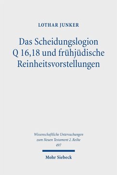 Cover Das Scheidungslogion Q 16,18 und frühjüdische Reinheitsvorstellungen (eBook, PDF)