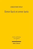 Error facti et error iuris (eBook, PDF)
