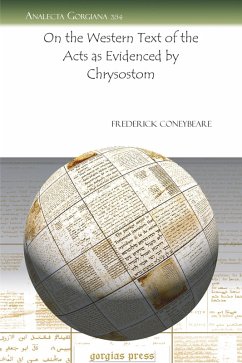 On the Western Text of the Acts as Evidenced by Chrysostom (eBook, PDF)