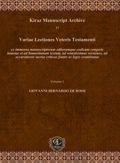 Variae Lectiones Veteris Testamenti (eBook, PDF) - Rossi, Giovanni Bernardo De
