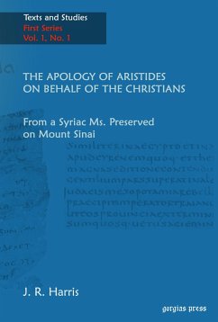 The Apology of Aristides on behalf of the Christians (eBook, PDF)