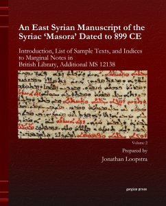 An East Syrian Manuscript of the Syriac 'Masora' Dated to 899 CE (eBook, PDF)