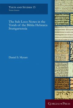 The Sub Loco Notes in the Torah of the Biblia Hebraica Stuttgartensia (eBook, PDF)