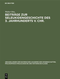Cover Beiträge zur Seleukidengeschichte des 3. Jahrhunderts v. Chr. (eBook, PDF)