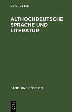 Cover Althochdeutsche Sprache und Literatur (eBook, PDF)