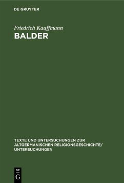 Balder (eBook, PDF) - Kauffmann, Friedrich