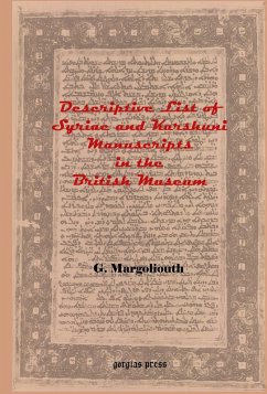 Descriptive List of Syriac and Karshuni Manuscripts in the British Museum (eBook, PDF)