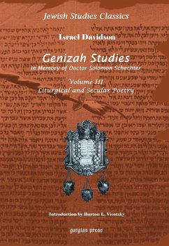 Genizah Studies in Memory of Doctor Solomon Schechter (eBook, PDF)