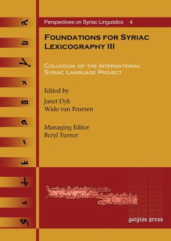 Foundations for Syriac Lexicography III (eBook, PDF)